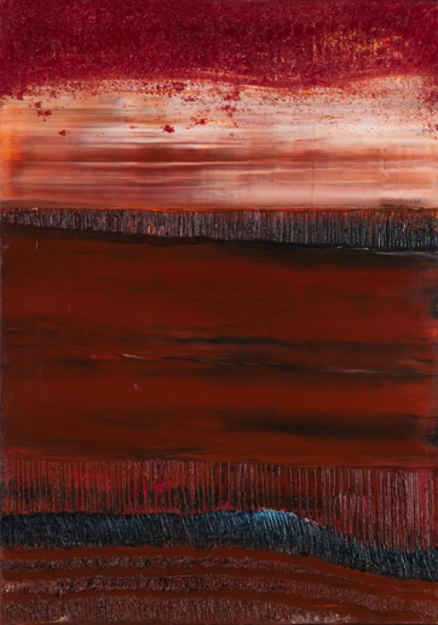 H I, 2015, huile sur toile, 65 x 92 cm.