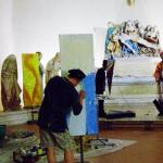 En répétition pour le vernissage