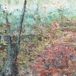 2024, Forêt sacrilège 32, acrylique 120 x 40cm.