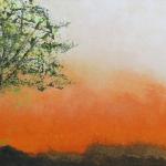 2024, Forêt sacrilège 34, acrylique, 30 x 90 cm.