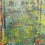 2024, Forêt sacrilège 35, acrylique, 50 x 90 cm.