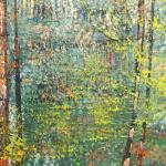 2024, Forêt sacrilège 37,acrylique, 50 x 70 cm.