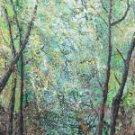 2024, Forêt sacrilège 42, acrylique, 50 x 70cm.