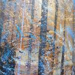 2024, Forêt sacrilège 47, acrylique, 50 x 70 cm.