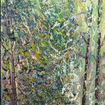 Forêt sacrilège  23, 2024, acrylique, 50 x 70 cm.