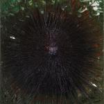 Le verger de ton regard 2, 2018, huile, 65 x 92 cm.