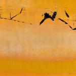 Le verger de ton regard 4, 2018, acrylique, 150 x 50 cm.