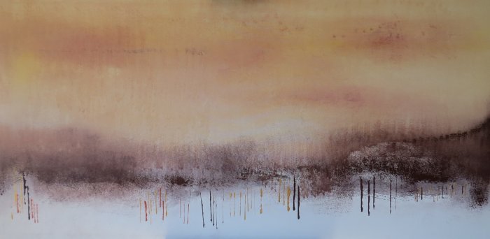 Miss Hélium, 2021, acrylique, 195 x 96 cm.