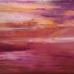 Parcelles de ciel I, 2021, huile, 195 x 96 cm.