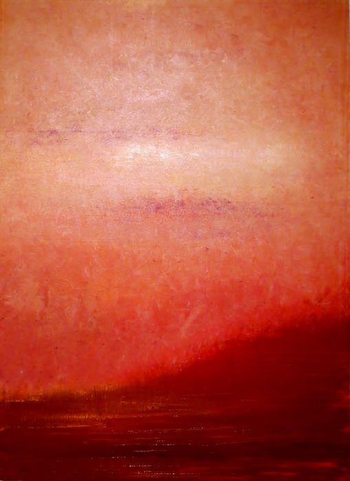 Parcelles de ciel III, 2021, huile, 80 x 110 cm.