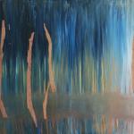 Pianzano 11, 2022, huile et bois, 165 x 97 cm.