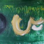 Pianzano 7, 2021, acrylique et huile, 195 x 96 cm.