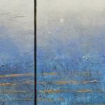 Puiser le Bleu 12, 2024, acrylique, 3 x 30 x 30 cm.