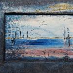 Puiser le Bleu 18, 2024, huile, 30 x 20 cm.