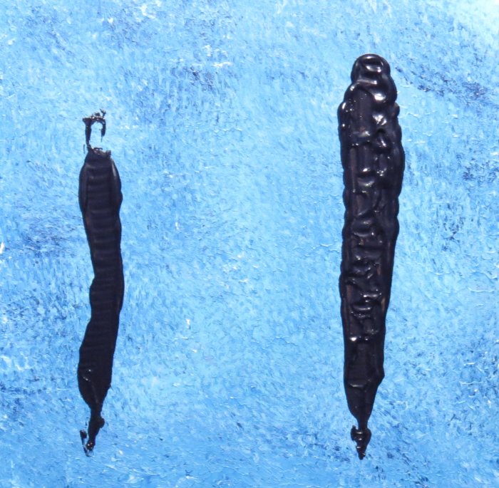 Puiser le Bleu 23, 2025, acrylique, 50 x 50 cm.