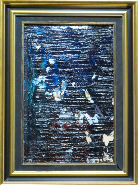 Puiser le Bleu 8, 2024, huile, 27 x 41 cm.