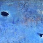 Puiser le bleu 10, 2024, acrylique et pigment, 150 x 100 cm.