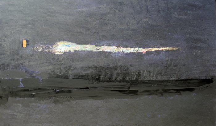 enfouir les mots-couteaux dans les sables profonds des sommeils violets, 2011, 195 x 97 cm.