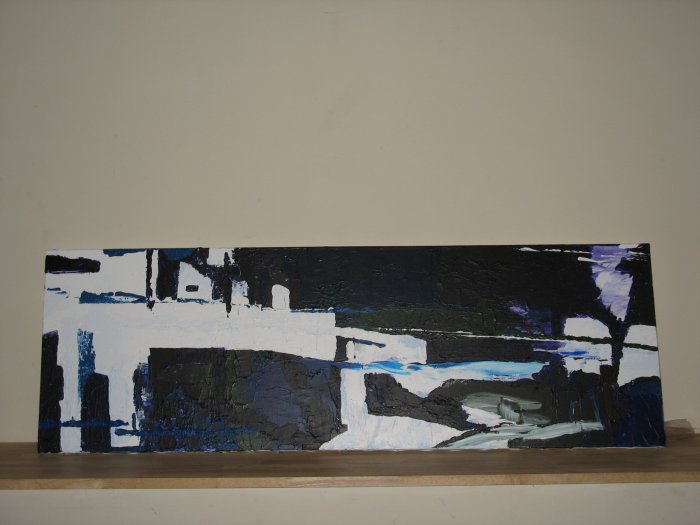 Parfois, elle préférerait dormir, 2006, acrylique sur toile, 160 x 40 cm.