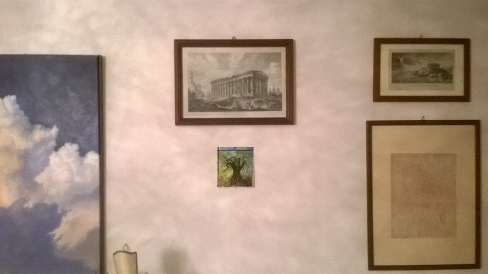 Olivier en Grèce, 2017, aquarelle sur papier, 20 x 20 cm.