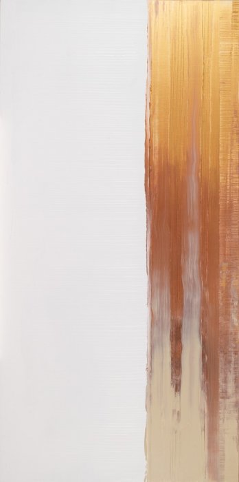 L'Ange droit, 2017, acrylique sur toile, 97 x 195 cm.