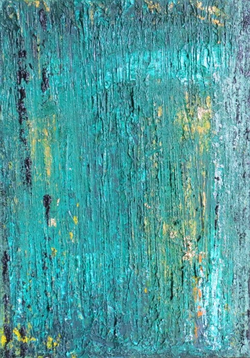 Fôret sacrilège 32, 2026, huile, 45 x 32 cm.