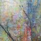 Forêt sacrilège S B4, 2026, acrylique, 50 x 70 cm.